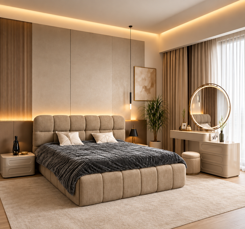 Luna Modern Upholstered Bedroom Set