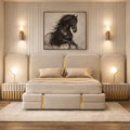 Modern Bed Side with Gold combination 