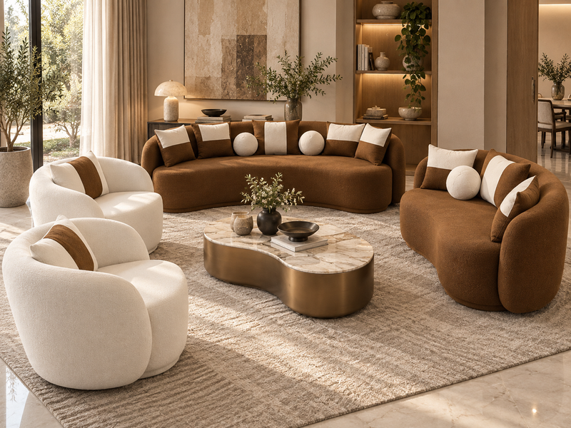 Aurelia Curve 7-Seater Sofa Set