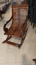 Classic slatted pure Sheesham wood rocking chair by Furniture World